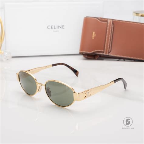 celine triomphe sunglasses green|TRIOMPHE METAL 03 SUNGLASSES IN METAL .